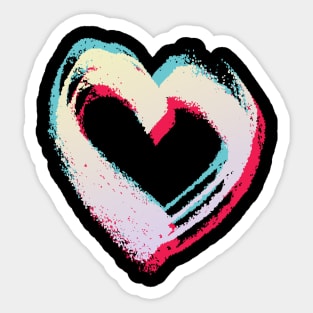 Glitched heart Sticker